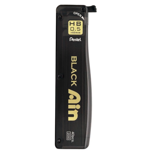 ぺんてる シャープ替芯 ハイポリマーアイン「ブラックアイン0.5」 HB C255A-HB 1個(40本)