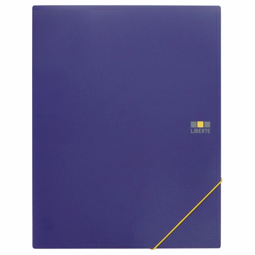 ライオン事務器 ホルダーブック(リベルテ) A4タテ 8ポケット ブルー HB-303L 1冊
