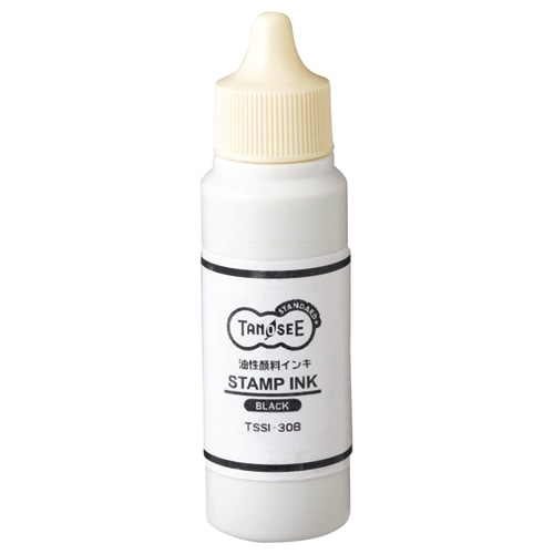 TANOSEE スタンプ台専用補充インキ 30mL 黒 1個