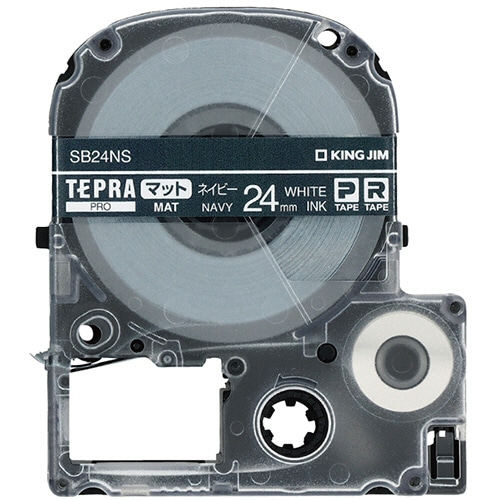 キングジム　テプラ　ＰＲＯ　テープカートリッジ　マットラベル　２４ｍｍ　ネイビー／白文字　ＳＢ２４ＮＳ　１個