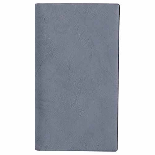 ライオン事務器 名刺ホルダー 手帳タイプ タテ195×ヨコ108mm 84枚 ヨコ入れ グレー YM-80 1冊