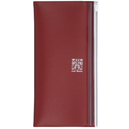 ライオン事務器 トラベルホルダー チケットサイズ ワインレッド JT-62T 1冊