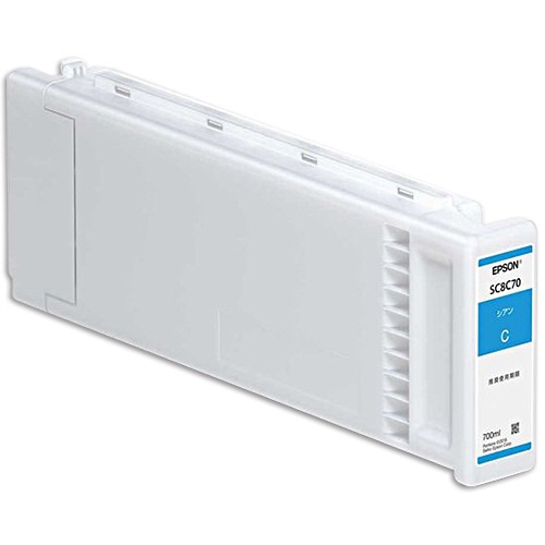 エプソン インクカートリッジ シアン 700mL SC8C70 1個