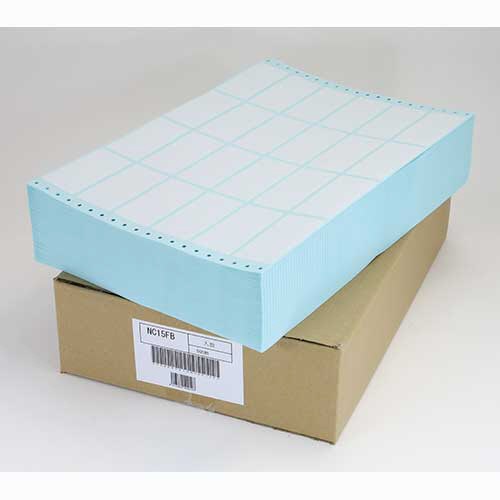東洋印刷 ナナクリエイト 連続ラベル(剥離紙ブルー) 15×10インチ 24面 84×38mm NC15FB 1箱(500折)