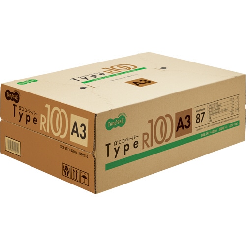 TANOSEE αエコペーパー タイプR100 A3 1箱(1500枚:500枚×3冊)