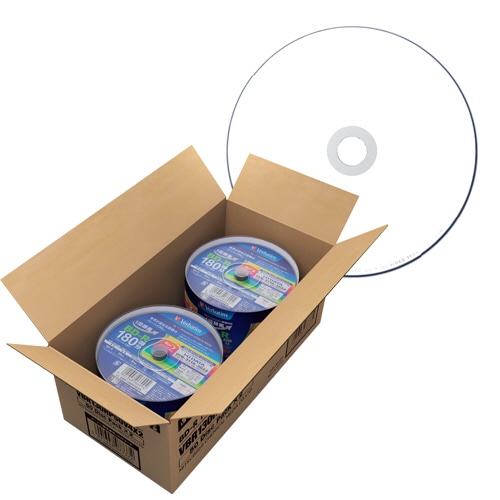 バーベイタム 録画用BD-R 130分 1-6倍速 ホワイトワイドプリンタブル スピンドルケース VBR130RP50V4X2 1箱(100枚:50枚×2パック