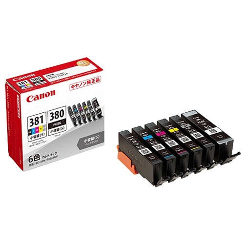 キヤノン インクタンク BCI-381s+380s/6MP 6色マルチパック(小容量) 2344C004 1箱(6個:各色1個)