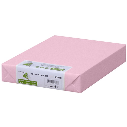 長門屋商店 Color Paper A4 厚口 桃 ナ-3371 1冊(500枚)