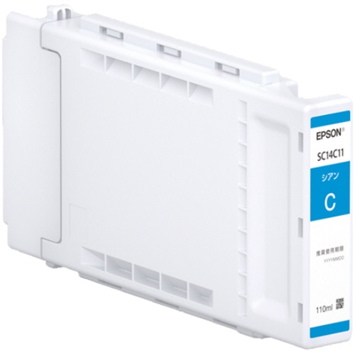 エプソン インクカートリッジ シアン 110mL SC14C11 1個