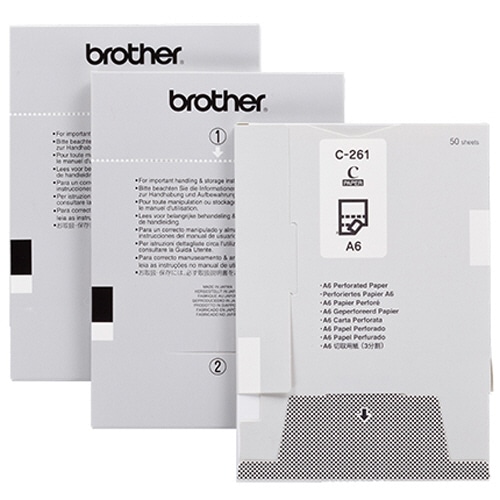 ブラザー M PRINTシリーズ用ペーパーカセット 切取用紙(3分割) A6サイズ C-261 1セット(1000枚:50枚×20カセット)