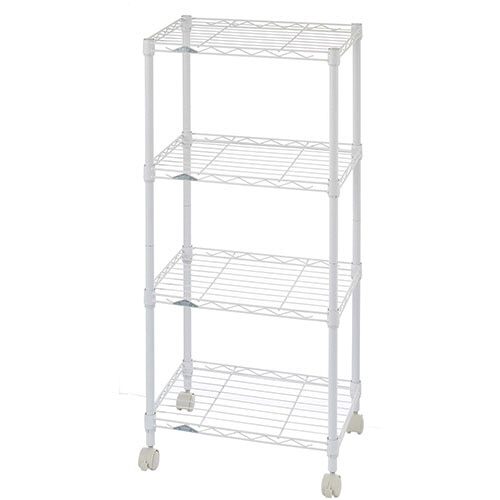 ドウシシャ Luminous(ルミナス) カラーラック 4段 幅455×奥行295×高さ1040mm ホワイト LCR45-4WH 1台