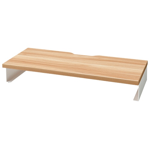 アール・エフ・ヤマカワ スチール脚机上台 幅600mm 天板ナチュラル 脚ホワイト GZSLDR-600NA-WL 1台