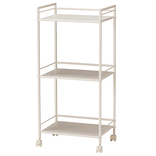 ドウシシャ パンチングワゴン 3段 アイボリー GPW45N-3IV 1台