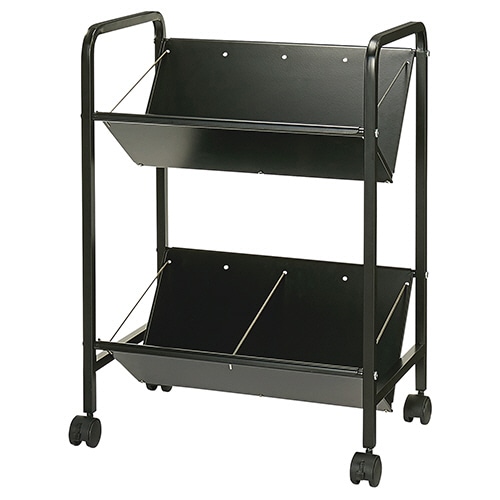 ルガテ 傾斜ファイルワゴン 2段 ブラック HPF0502-2BK 1台