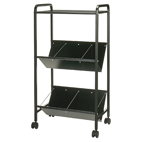 ルガテ 傾斜ファイルワゴン 2段 天板付 ブラック HPF0502-2TBK 1台