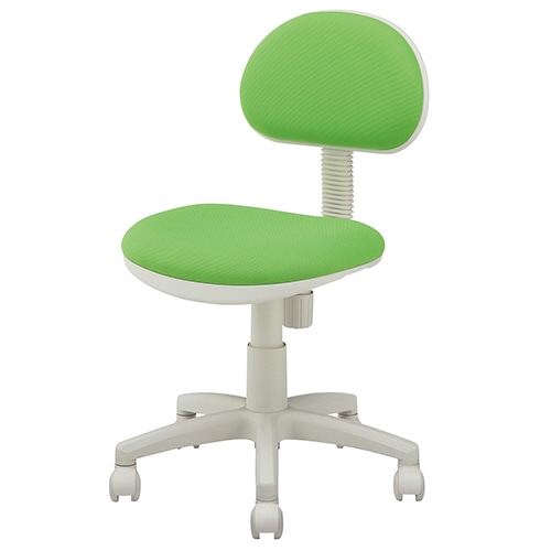 ルガテ オフィスチェア ホワイトシェル 肘なし グリーン HPF0103-WGR 1脚