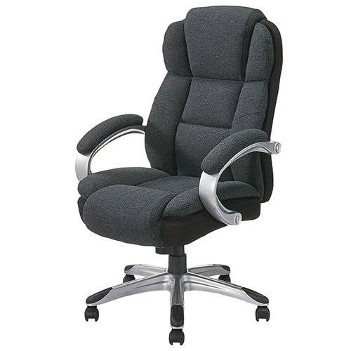 ナカバヤシ ファブリックポケットコイルチェア 肘付 ブラック CCF-501BK 1脚