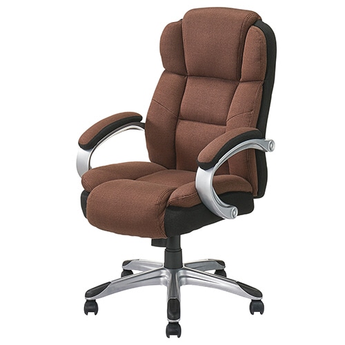 ナカバヤシ ファブリックポケットコイルチェア 肘付 ブラウン CCF-501S 1脚