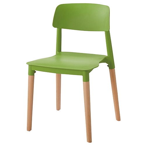 YAMAZEN プラリアチェア ライト グリーン PRC-L(GR) 1脚