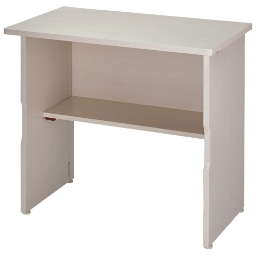 YAMAZEN 木製折りたたみテーブル 幅800×奥行460×高さ705mm ホワイトウォッシュ MOT-8045WW 1台