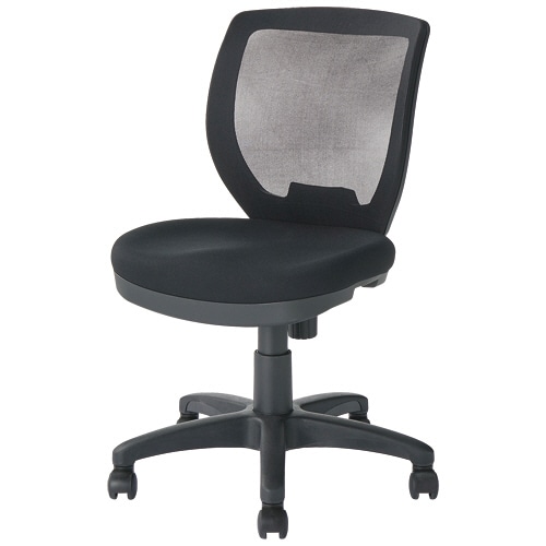 ルガテ メッシュチェアFLY 肘なし ブラック HPF0103-002BK 1脚