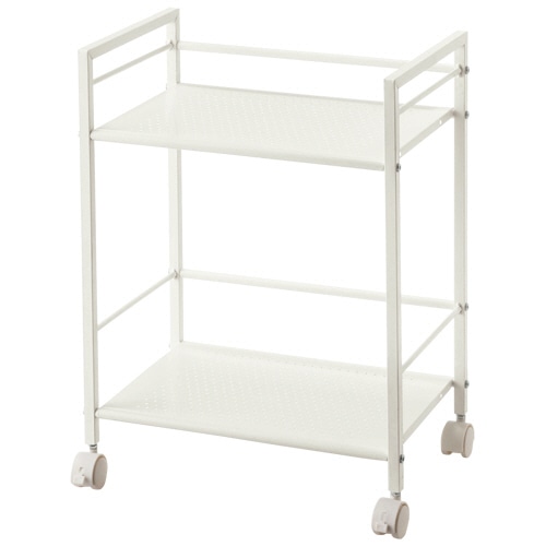 YAMAZEN パンチングワゴン 2段 マットホワイト SSDT-2MWH 1台