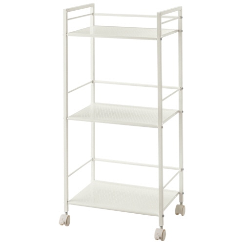 YAMAZEN パンチングワゴン 3段 マットホワイト SSDT-3MWH 1台