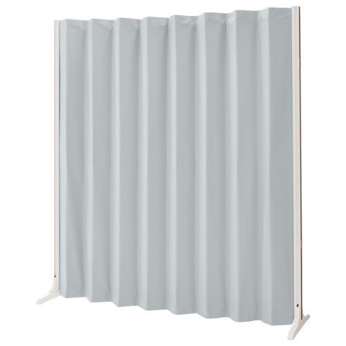 プラチナ アコーデオンスクリーン 高さ1650mm ホワイトフレーム ライトグレー ADS-NO16W C-12 1台