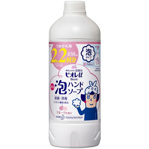 花王 ビオレu 泡ハンドソープ フルーツの香り つめかえ用 450ml 1本
