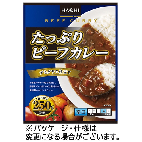 ハチ食品　たっぷりビーフカレー　辛口　２５０ｇ　１食