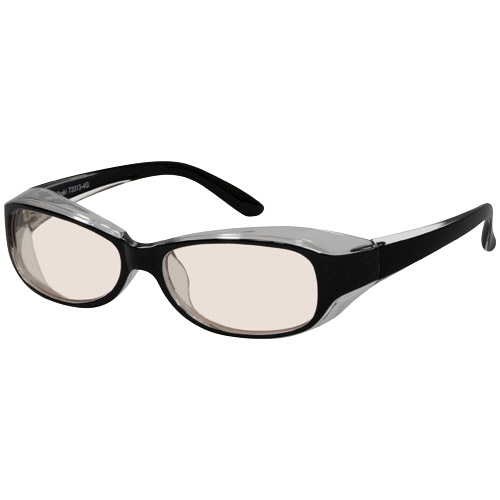 オオサキメディカル　保護用メガネ　清浄綿４包付　ふつう　ブラック　１本