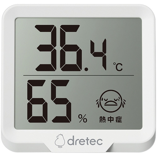 ドリテック　デジタル温湿度計　リテーモ・ミニ　ホワイト　Ｏ－４４８ＷＴ　１個
