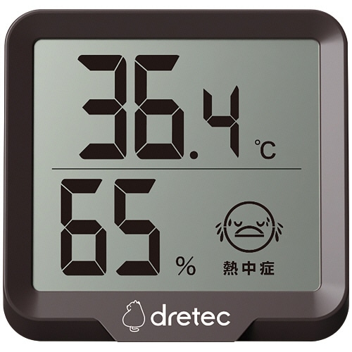 ドリテック　デジタル温湿度計　リテーモ・ミニ　ブラウン　Ｏ－４４８ＢＲ　１個