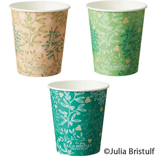 ＴＡＮＯＳＥＥ　紙コップ　ＢｅｒｒｙＬｅａｆ（ベリーリーフ）　２０５ｍＬ（７オンス）　１セット（１６００個：８０個×２０パック）