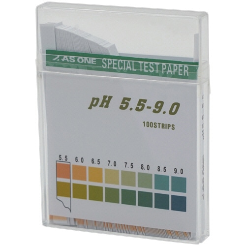 アズワン　ｐＨ試験紙　スティック　ｐＨ５．５－９．０　１箱（１００枚）