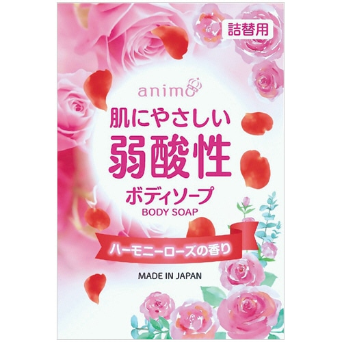 ロケット石鹸　肌にやさしい弱酸性ボディソープ　ハーモニーローズ　詰替用　３４０ｍＬ　１個