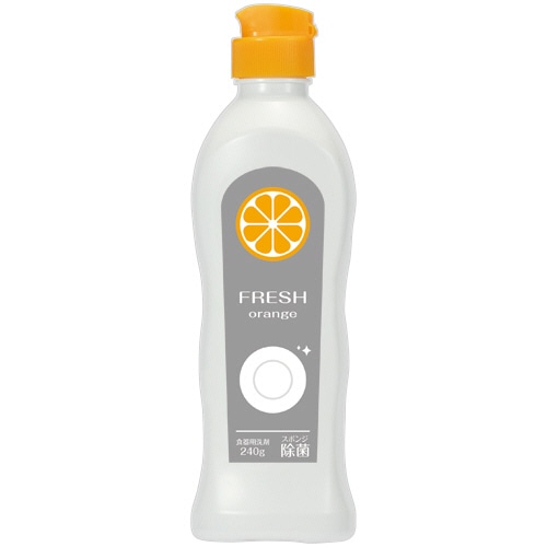 ロケット石鹸　食器用洗剤　除菌フレッシュオレンジ　本体　２４０ｇ　１本