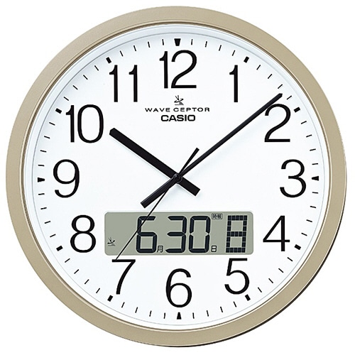 カシオ プログラム電波掛時計 シャンパンゴールド IC-4100J-9JF 1台