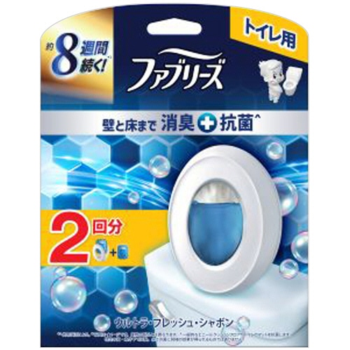 Ｐ＆Ｇ　ファブリーズ　トイレ用消臭剤＋抗菌　ウルトラ・フレッシュ・シャボン　（つめかえ入り本体＋つめかえ１個）　１パック