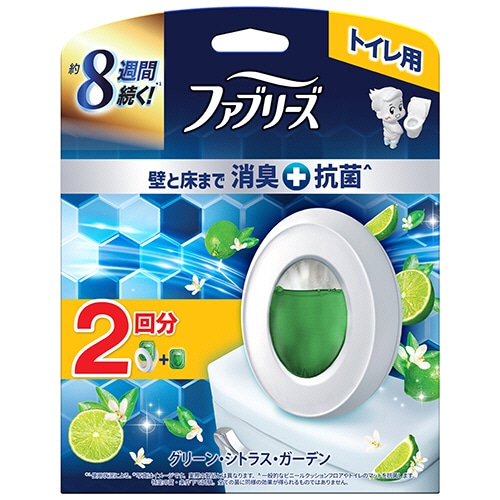 Ｐ＆Ｇ　ファブリーズ　トイレ用消臭剤＋抗菌　グリーン・シトラス・ガーデン　（つめかえ入り本体＋つめかえ１個）　１パック
