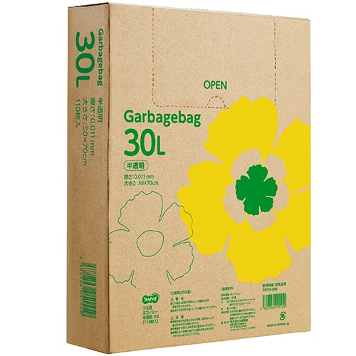 ＴＡＮＯＳＥＥ　ゴミ袋エコノミー　半透明　３０Ｌ　ＢＯＸタイプ　１箱（１１０枚）