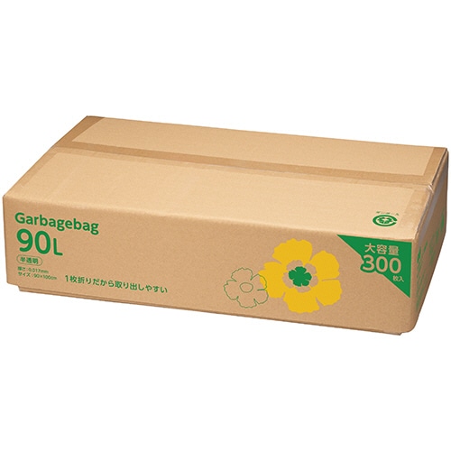ＴＡＮＯＳＥＥ　ゴミ袋エコノミー　大容量タイプ　半透明　９０Ｌ　１箱（３００枚）