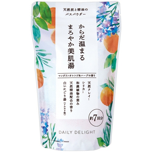 グローバルプロダクトプランニング　デイリーディライト　まろやか美肌バスパウダーＬ　マンダリンオレンジ＆ハーブ　３５０ｇ　１個