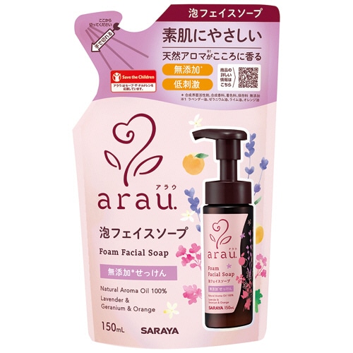 サラヤ　アラウ．　泡フェイスソープ　詰替用　１５０ｍＬ　１個