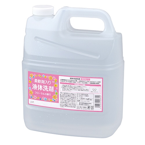 熊野油脂 ファーマアクト 液体洗濯洗剤 柔軟剤入り 4L 1本