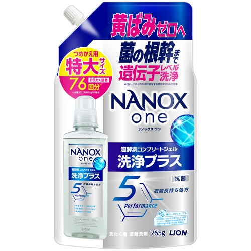 ライオン　ＮＡＮＯＸ　ｏｎｅ　洗浄プラス　つめかえ用　特大　７６５ｇ　１個