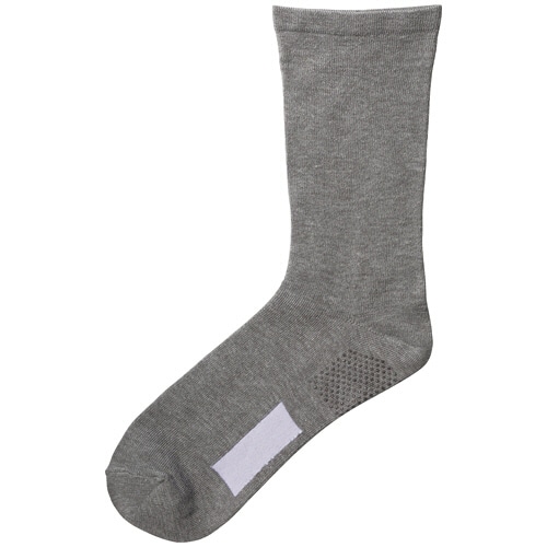 ケアファッション　名前の書けるソックス　無地　紳士用　グレー　２４－２６ｃｍ　８００７７２－０１　１足