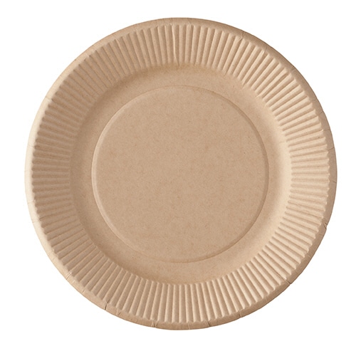 ペーパーウェア 未晒ペーパープレート 20cm B-2050BE 1パック(50枚)