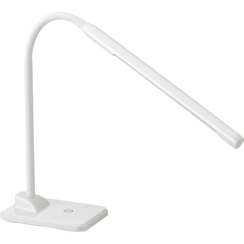 オーム電機 LEDデスクスタンド シンプル 白 ODS-L14G-W 1台