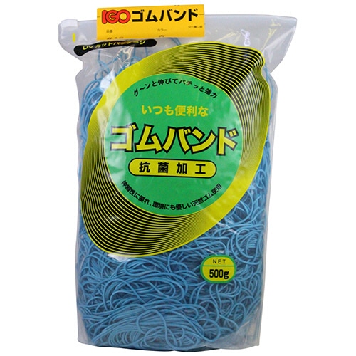 アイ・ジー・オー　ゴムバンド　＃１６　青　５００ｇ　ＲＢ１６－１Ｇ－ＢＬ　１袋